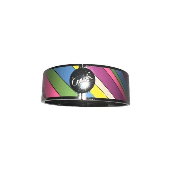 Coach Multicolor Hinged Bangle Bracelet